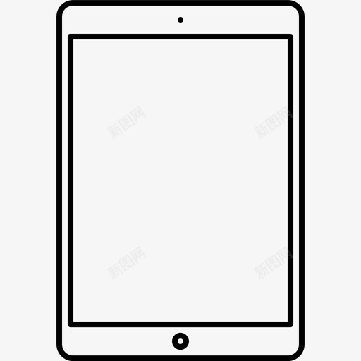 ipad2air图标svg_新图网 https://ixintu.com 2 air ipad 平板电脑 苹果 苹果系列线性风格