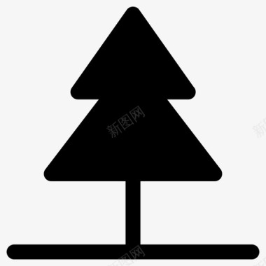 圣诞树松树树图标集图标
