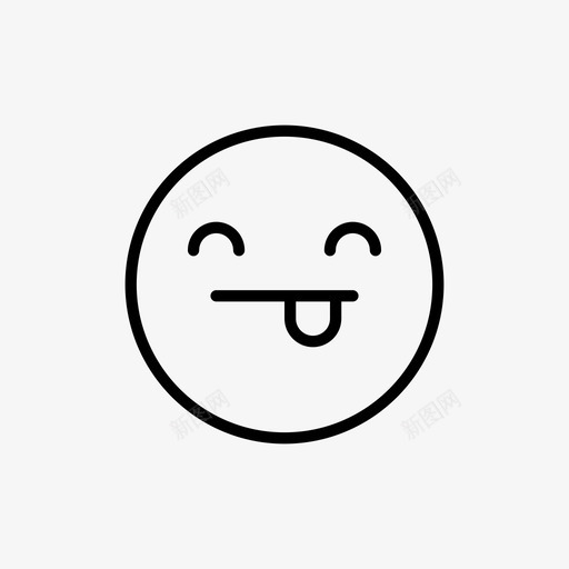 快乐表情表情符号微笑图标svg_新图网 https://ixintu.com 勾勒表情 吐舌头 微笑 快乐表情 表情符号
