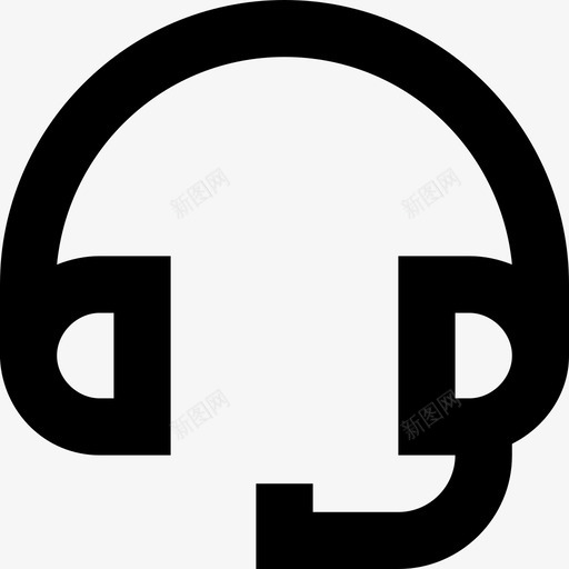 耳机客户服务小工具图标svg_新图网 https://ixintu.com 客户服务 小工具 支持 线路必备图标集 耳机