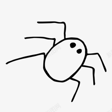 蜘蛛动物手绘图标图标