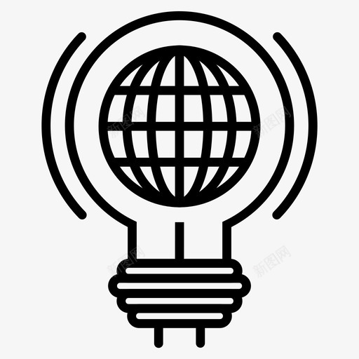 灯泡想法创新图标svg_新图网 https://ixintu.com 互联网 创新 发明 想法 灯泡 网络开发第一卷