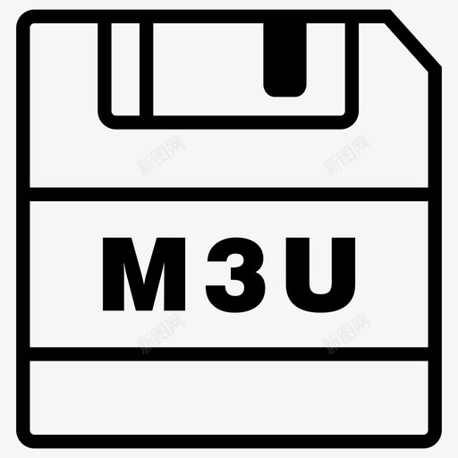 保存m3u文件保存图标svg_新图网 https://ixintu.com m3u扩展名 保存m3u 保存图标 文件