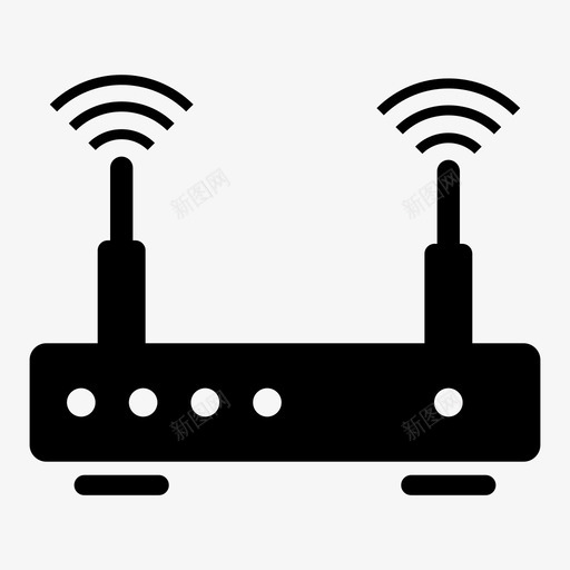 路由器互联网网络图标svg_新图网 https://ixintu.com wifi 互联网 接口 无线 网络 路由器