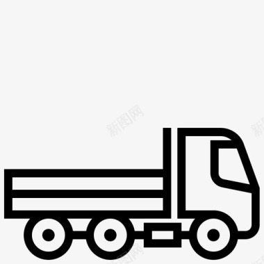 重型建筑卡车载重机器图标图标