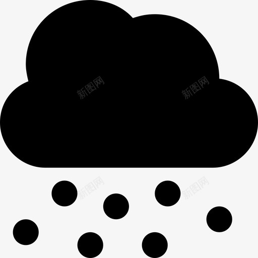 雨云雨滴图标svg_新图网 https://ixintu.com 云 天气 天空 网络和用户界面图标 雨 雨滴