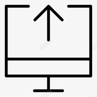 电脑上传显示器屏幕图标图标
