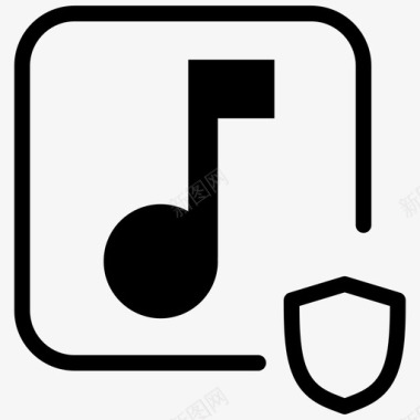 音乐安全安全音乐保护图标图标