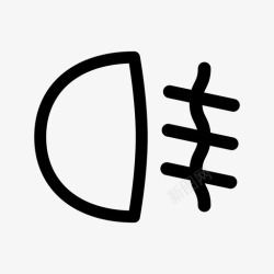 后雾灯后雾灯汽车仪表板控制面板图标高清图片