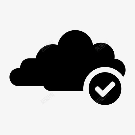 云计算检查对图标svg_新图网 https://ixintu.com 云计算 对 检查 验证