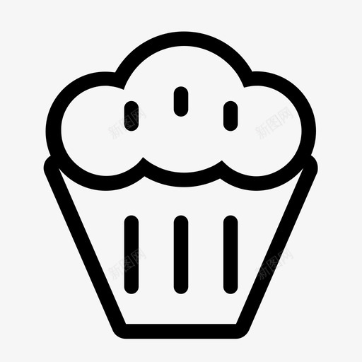 松饼蛋糕纸杯蛋糕图标svg_新图网 https://ixintu.com 松饼 甜点 纸杯蛋糕 蛋糕 食物