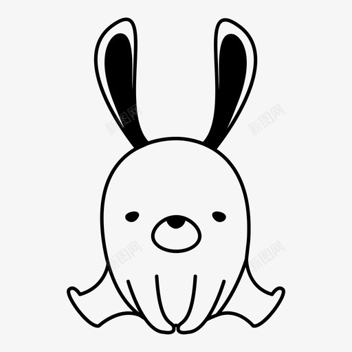 兔子动物图标svg_新图网 https://ixintu.com 兔子 动物