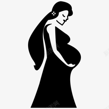 孕妇婴儿母亲图标图标