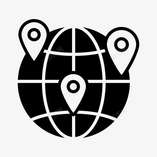 地球仪位置地图标记svg_新图网 https://ixintu.com 世界 位置 位置图示符 全球 图钉 地图标记 地球 地球仪 导航 行星