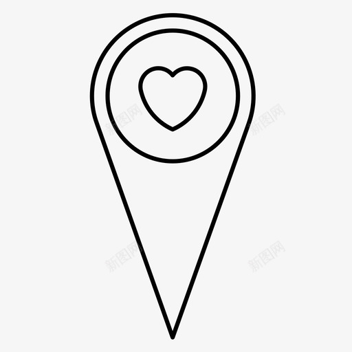 地图针爱情婚姻图标svg_新图网 https://ixintu.com 地图针 婚姻 情人节 浪漫 激情 爱情