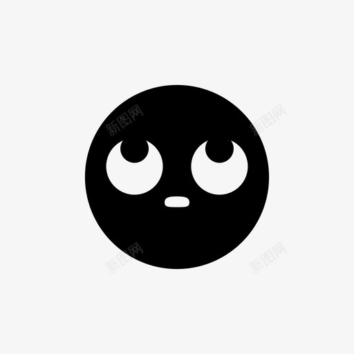 无聊的表情符号失望的表情表情符号图标svg_新图网 https://ixintu.com 失望的表情 无聊的表情符号 眼睛向上 表情符号 表情符号填满