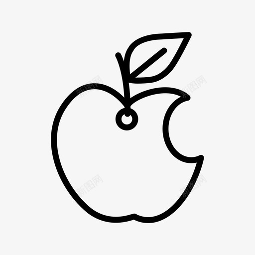 苹果咬食物图标svg_新图网 https://ixintu.com 咬 水果 苹果 食物