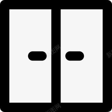 双门结构工具图标图标