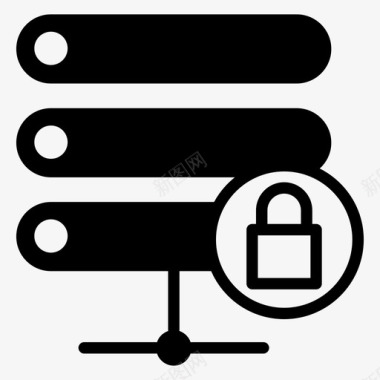 服务器锁定服务器密码保护图标图标
