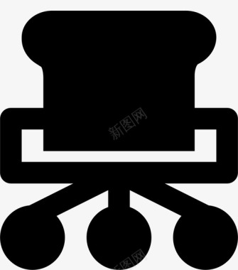 办公椅随身物品家具图标图标