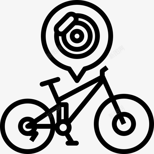 自由行自行车盘式制动器自行车手山地自行车图标svg_新图网 https://ixintu.com 山地自行车 美味的免费自行车生活 自由行自行车盘式制动器 自行车手