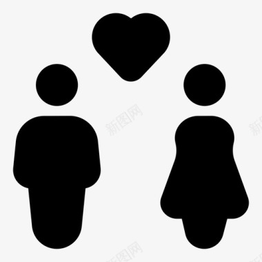 情侣相爱家庭心图标图标