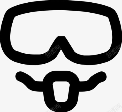 水肺面具潜水面具旅游图标图标