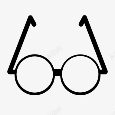 眼镜约翰列侬圆形图标图标