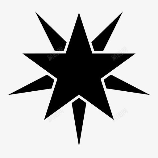 星星爆炸眩光图标svg_新图网 https://ixintu.com 光泽 星星 爆炸 眩光 辐射