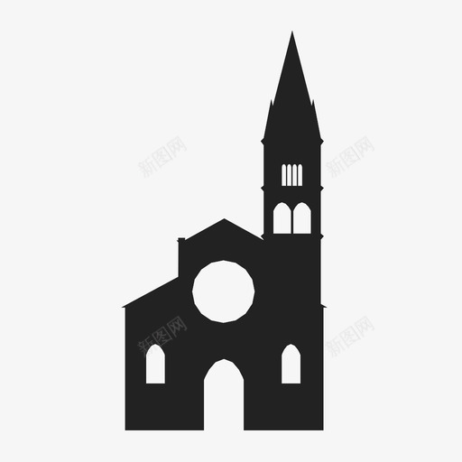 圣塔戈斯蒂诺教堂建筑热那亚图标svg_新图网 https://ixintu.com 中世纪 圣塔戈斯蒂诺教堂 建筑 意大利 热那亚