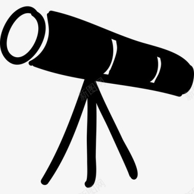 望远镜手绘工具教育手绘教育图标图标