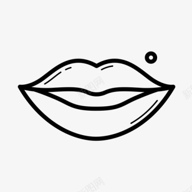 嘴唇女性吻图标图标