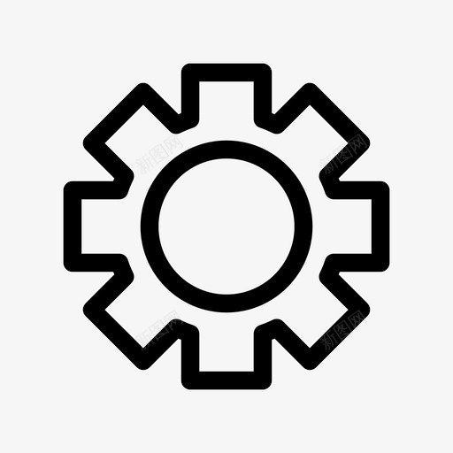 齿轮配置控制图标svg_新图网 https://ixintu.com 控制 设置 配置 齿轮
