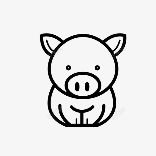 猪动物动物2图标svg_新图网 https://ixintu.com 动物 动物2 猪