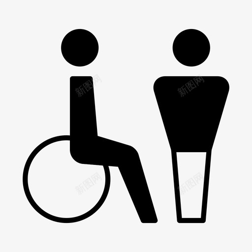 卫生间标志卫生间残疾人图标svg_新图网 https://ixintu.com 卫生间 卫生间标志 实心 残疾人 轮椅