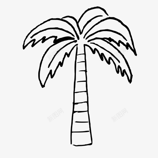 棕榈树手绘父母收藏图标svg_新图网 https://ixintu.com 手绘 棕榈树 父母收藏