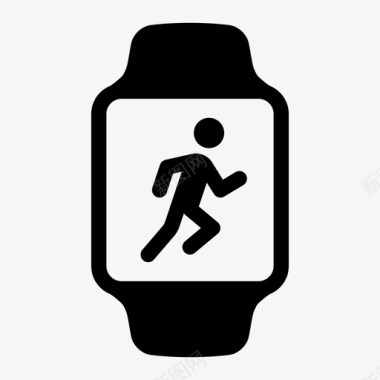 跑步手表苹果手表健身追踪图标图标