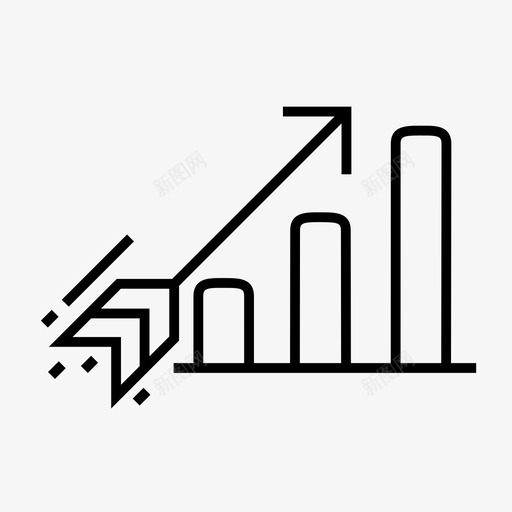 增长箭头图表图标svg_新图网 https://ixintu.com 图表 增长 箭头 线条图 金融