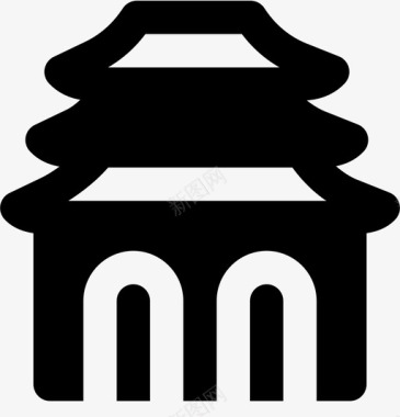 佛寺教堂宗教图标图标