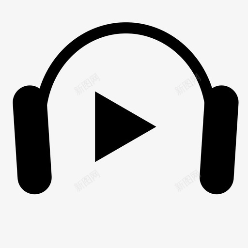 耳机播放控制耳机图标svg_新图网 https://ixintu.com 声音 控制 耳机 耳机播放 耳机耳机