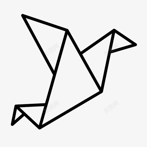 鸟纸动物图标svg_新图网 https://ixintu.com 动物 折叠 折纸 折纸鸟 纸 苍蝇 鸟
