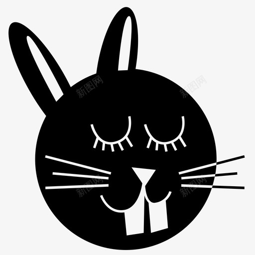 兔子可爱复活节图标svg_新图网 https://ixintu.com 兔子 可爱 复活节 睡觉