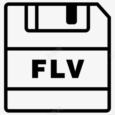 保存flv文件flv扩展名图标图标