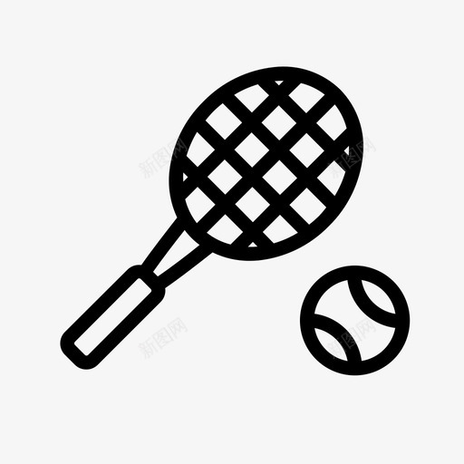 网球网球拍图标svg_新图网 https://ixintu.com 网球 网球拍
