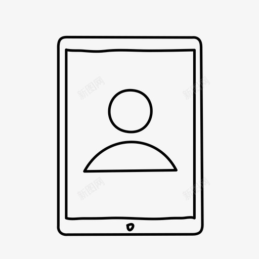 ipad人设备手绘图标svg_新图网 https://ixintu.com ipad人 屏幕 手绘 设备