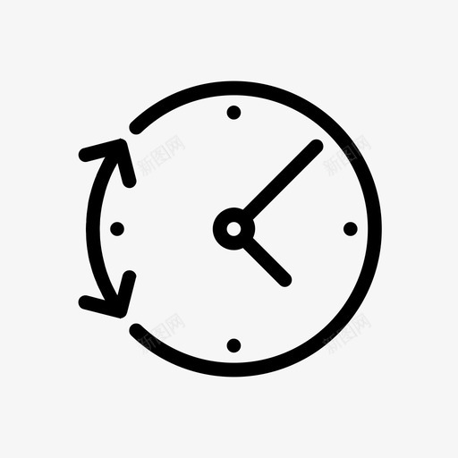 时间业务管理图标svg_新图网 https://ixintu.com 业务 业务图标工具包 时间 管理 逆转