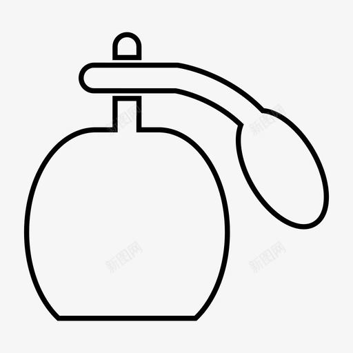 香水美容瓶子图标svg_新图网 https://ixintu.com 喷雾 女人 理发师 瓶子 美容 香水