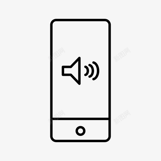 iphone扬声器设备屏幕图标svg_新图网 https://ixintu.com iphone扬声器 屏幕 设备 音量