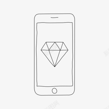 iphone钻石设备屏幕图标图标