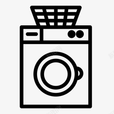 洗衣房篮子自助洗衣店图标图标
